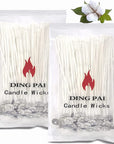 100Pcs Cotton Candle Wicks, 6 Inches Low Smoke Pre-Waxed Candle Wicks for Candle Making, Candle DIY