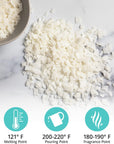 Natural Soy Wax for Candle Making - 2 Lbs Natural Soy Wax - 10 6-Inch Pre-Waxed Candle Wicks, 2 Metal Centering Devices, 2 Lbs Soy Wax Flakes - Candle Wax & Candle Making Wax Supplies