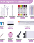 37Pcs Essential Tool Set for Cricut Machine, Ultimate Tool with 7Pcs Weeding Tools for Vinyl, LED Light Pad, 12'' Paper Cutter, Vinyl Scrap Collector, Crafting Starter Kit for Cricut Projects