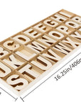162 Pieces 2 Inch Wooden Letters with Storage Tray, 2 in Wood Alphabet Letters for Crafts, Small 2" Unfinished Wooden Craft Letters for Wall Decor, DIY, Learning Abcs, 6Pcs for Each Wood Letter