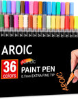 36 Pack Acrylic Paint Pens——Writing on Any Material, Rock, Ceramics, Glass, Wood and More, Used for DIY Craft.