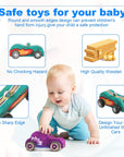 24 Pieces Wood DIY Car Toys Unfinished Wooden Cars Unfinished DIY Car Crafts for Students Home Activities Easy Woodworking and Family Time Set