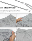 12 Pieces 66 Inches XL Lengthened Drawstring Cords Replacement Drawstrings with 4 Pieces Easy Threaders for Sweatpants Shorts Pants Jackets Coats