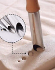 Pack of 4 Stainless Steel and Wood Circular Clay Hole Cutters for Pottery and Sculpture