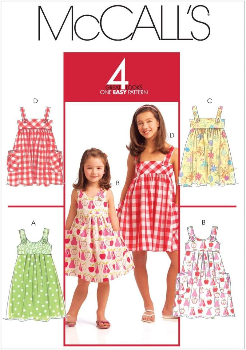 Patterns M5613 Children'S/Girls' Dresses, Size CCE (3-4-5-6)