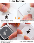 8.3X5.8In Cat Clear Stamps Lovely Cat Silicone Stamps Wish Words Rubber Transparent Rubber Seal Stamps for Card Making DIY Scrapbooking Crafting Decoration