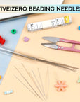 21 Pieces Beading Needles Set, 6 Sizes Seed Beads Needles Big Eye Beading Needles Collapsible Beading Needles Set for Jewelry Making