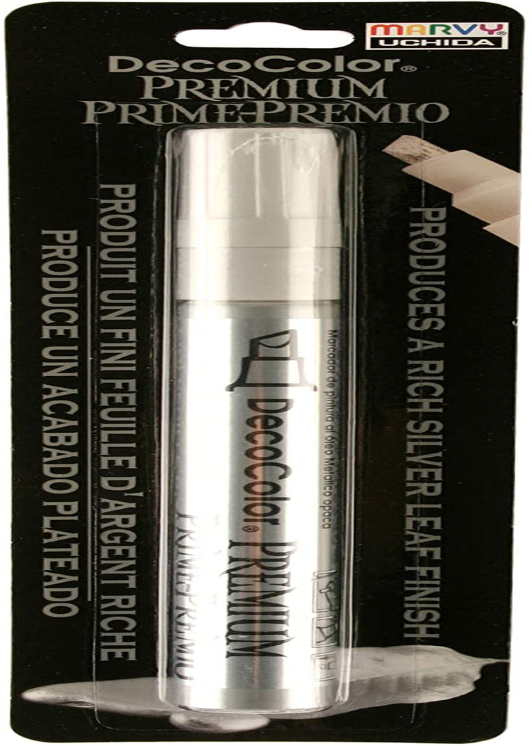 of America 350-CSLV Decocolor Premium 3 Way Chisel Point Pen, Silver