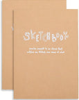 Kraft Cover Drawing Notebook & Sketchbook – Set of 2 Blank Plain Sketch Books – 125G Thick Paper A5 Size, 150X210Mm Paper Ideal for Drawing & Sketching- 128 Sheets/256 Pages – 180 Degree Opening, 2Pcs