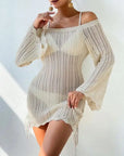 Solid Color Knitted Beach Dress