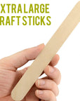 8'' Jumbo Craft Sticks - 90PCS Extra Large Natural Premium Wood, Ice Cream Sticks, Jumbo Sticks, Large Tongue Depressors, Plant Labels, Hair Removal and Waxing Supplies, Crafting