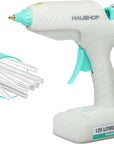 Hot Glue Gun, 60W Cordless Glue Gun with 20Pcs Full-Size Glue Sticks, Fast Preheating & High Temp, Cordless Hot Glue Gun Kit for DIY, Arts, Crafts, Home Decoration