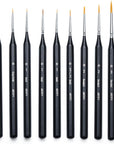 ARTIFY Miniature Drybrush Paint Brush Set: 14-Piece round Small Detail Model Paintbrushes, Thin Mini Tiny Micro Paint Brushes for Miniature Painting