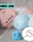 4 Pcs Sewing Loop Turner Hook, Needle Hook with Latch, Tongue Crochet Tool for Fabric Belts Strips Tube Straps DIY Accessories
