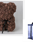 Valentine's Day Gift Rose Bear Eternal Flower Rose Teddy Bear PE Foam Bear 25cm Valentines Day