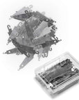 60Pcs Stainless Steel Needle Threader Embroidery Cross Stitch Needle-Threading Tools for Large Eye Needles Hand DIY Sewing with Clear Box for Keep It in Place
