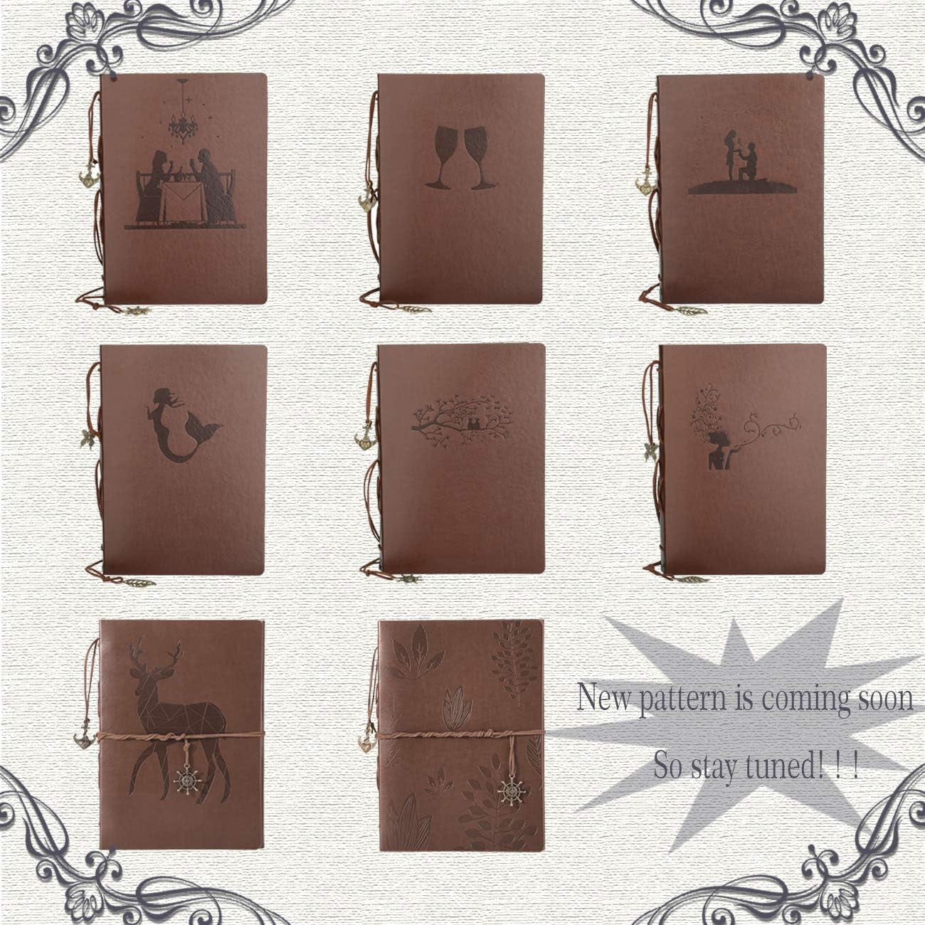 Scrapbook Extra Refill Black Pages, 30 Sheets(60 Pages) Thick Blank Paper 10.24 X 7.1 Inches for  Leather Scrapbook Album 11.02 X 8.3 Inches DIY Memory Scrap Book