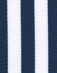 Offray 1.5" Wide Grosgrain Ribbon, 25 Yards, Navy Blue and White Stripe