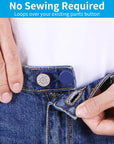 12PCS Button Extenders for Jeans, Pants Waist Button Extender for Women Men, 3 Colors Pant Waistband Expander, Pants Waist Extension 1-1.4 Inches