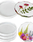 4 Pack Resin Coaster Molds, Diamond Edge Crystal Coaster Molds for Resin Casting, round Geode Coaster Silicone Molds for Epoxy Resin
