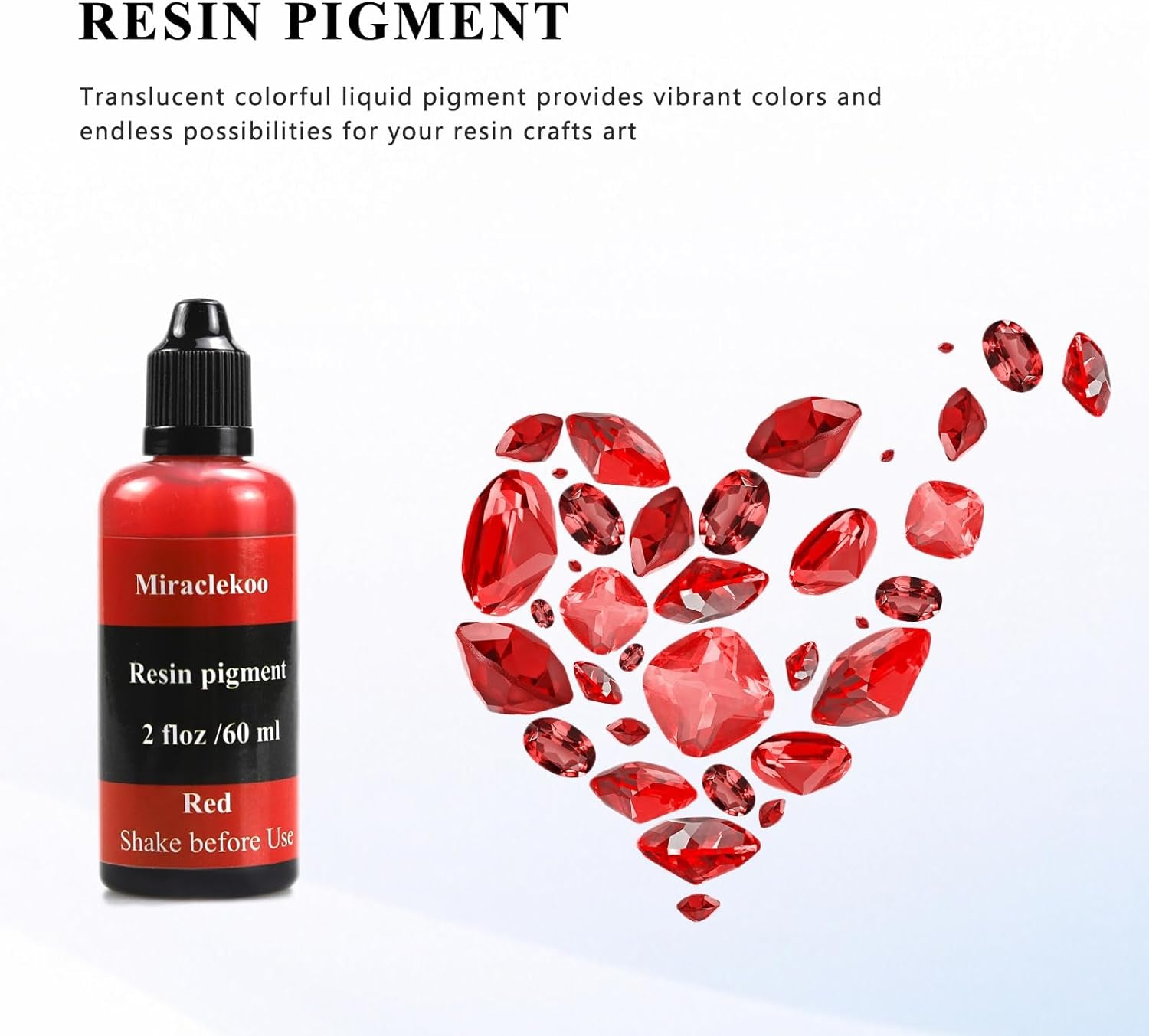 Red Epoxy Resin Color Dye Colorant Liquid Epoxy Resin Pigment,60Ml,Translucent