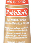 Rub N Buff Wax Metallic Finish - Rub N Buff European Gold 15Ml Tube - Versatile Gilding Wax for Finishing Furniture Antiquing and Restoration - Rub and Buff Colors Single Tube