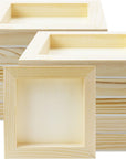 10 Pcs 5X5 Wood Panel Boards, Unfinished Wood Canvas Wooden for Crafts, Painting Canvas, DIY Art Projects, Pouring, Arts Use with Oils, Acrylics
