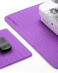 Sewing Mat Set, Sewing Machine Muffling Mat, Reduce Sewing Machine & Pedal Vibrations, Movement and Slipping, Sewing Machine and Sergers Accessory (2-Piece Set) (Purple)
