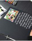 Scrapbook Extra Refill Black Pages, 30 Sheets(60 Pages) Thick Blank Paper 10.24 X 7.1 Inches for  Leather Scrapbook Album 11.02 X 8.3 Inches DIY Memory Scrap Book