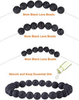 602Pcs Lava Beads Stone Kits with 8Mm Chakra Beads and Spacers Beads Bracelet Elastic String for Diffuse Essential Oils Adult DIY Jewelry Making Supplies