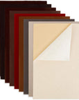 18PCS 9 Color Velvet Fabric Sticky Back Adhesive Back Sheets, A4 Sheet (8.3" X 11.8"), Self-Adhesive, Durable and Water Resistant, Multi-Purpose, Ideal for Art and Craft Making