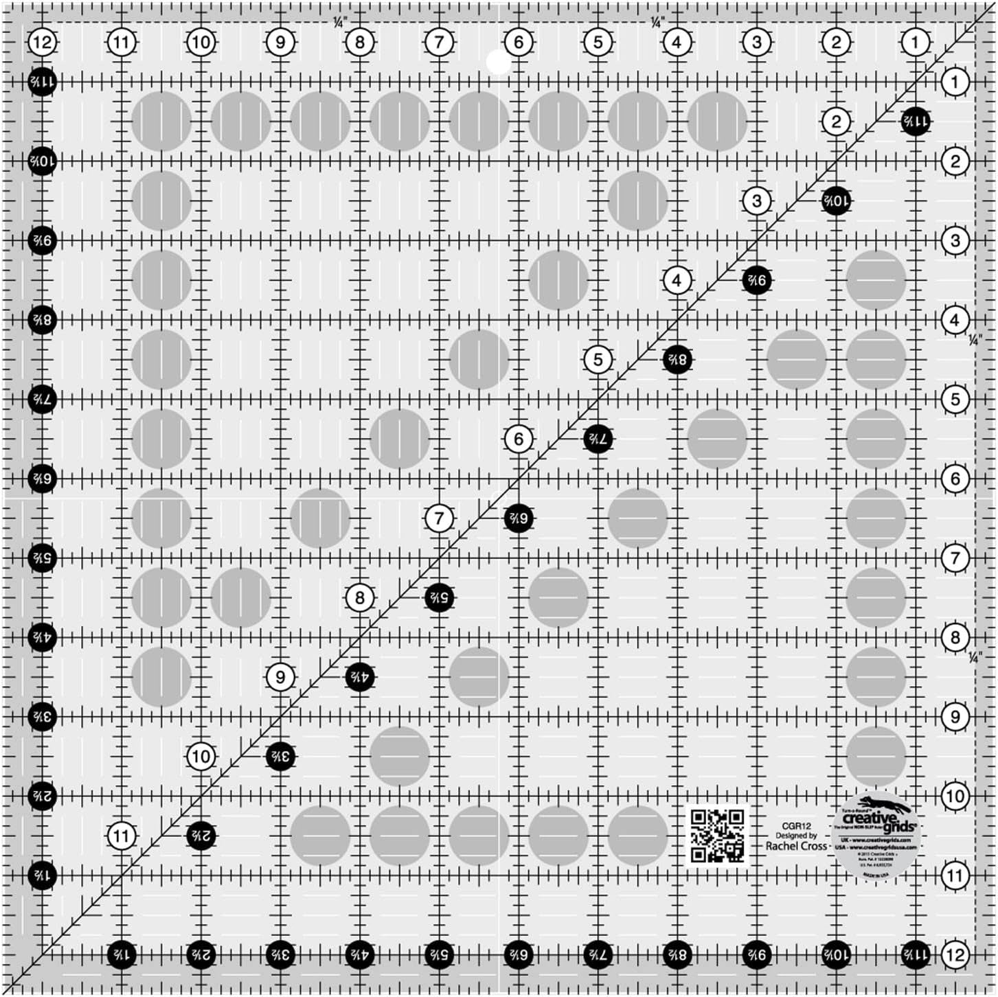 Quilt Ruler 12-1/2In Square - CGR12