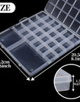 26 Grids Bead Organizer Box (1.7Cm Thick), Arts DIY Crafts Jewelry Organizers and Storage Box, Dividers Plastic Bead Storage Box, Craft Storage for Beads, Jewelry, Small Charms.