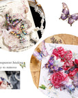 Butterfly Stickers Set (120 Pieces with 6 Themes)-Gorgeous Crystals Holographic Transparent Resin Waterproof Sticker Decals for Scrapbook Supplies Junk Bullet Journals Laptop Crafts Decor