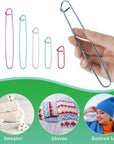 12 PCS Knitting Stitch Holder 6 Size Aluminum Yarn Stitch Holders Stitch Markers for Crocheting Practical Knitting Crochet Tools for Knitting Notions or Crochet