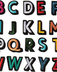 104 Pieces Iron on Letters for T-Shirts, 4 Sets of 26 Embroidered Alphabet A-Z Patches for Denim Jackets, Hats, Fabric (1 In)