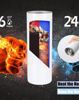 Sublimation Skinny Tumbler Straight Blank White 20Oz - Sublimation Tumblers for Heat Transfer, Stainless Steel Coffee Cup with Shrink Wrap Sleeve & Heat Tape | Vinyl DIY Gifts, 6 Pack