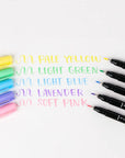 56448 Fudenosuke Brush Pens, Pastel, 6-Pack