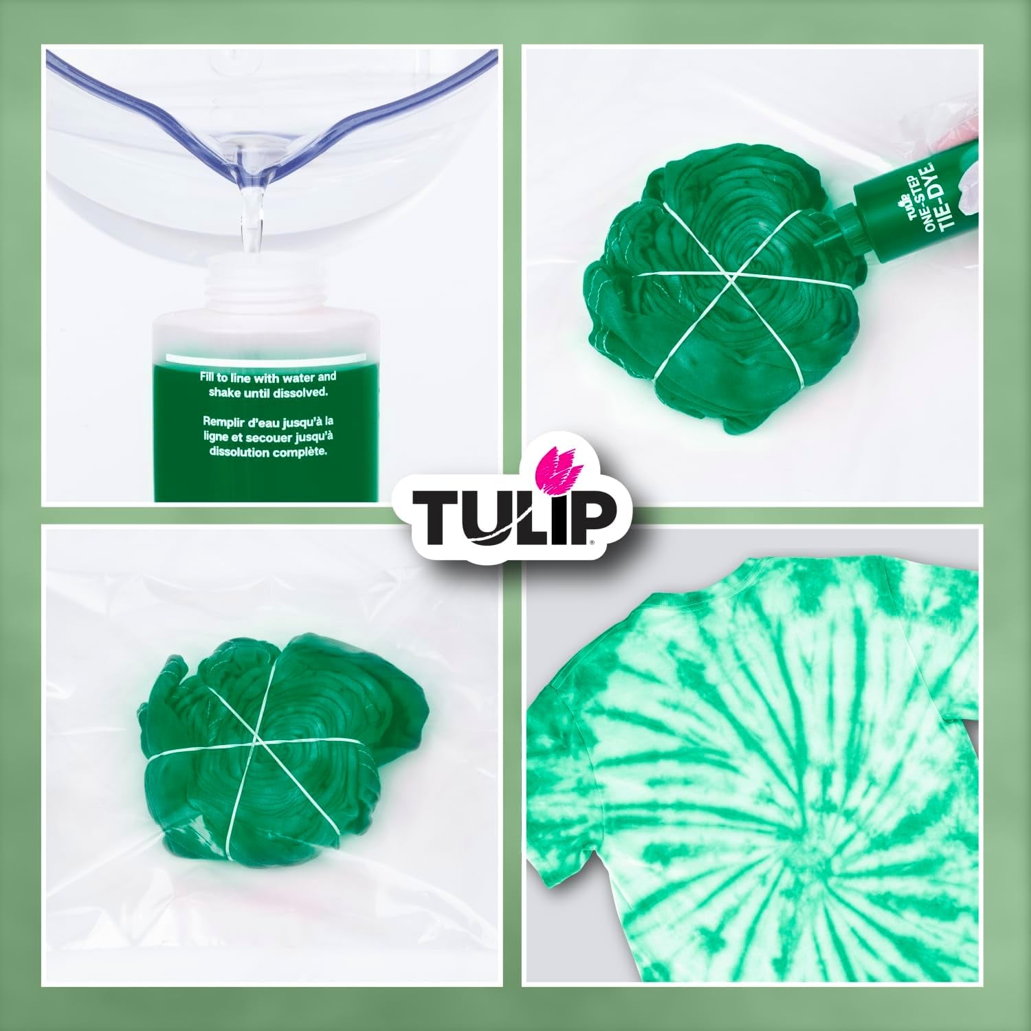 One-Step Tie-Dye Kit  Fabric Dye Open Stock 21546 Fdy Opstk Green 3/36, as Detailed