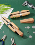 2 Pack Wooden Ring Clamp Valentine Ring Jewelers Holder Benchwork Hand Tool for Polishing Repairing Rings Vice with Wedge Lock Wedge Leather Stone Setting Engraving Jewelry Making Tool