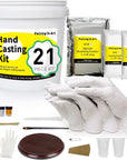 Hand Casting Powder Kit Refill - Molding Kits with 1.1Lb(500G) Alginate Molding Powder and 1.1Lb(500G) Stone Casting Powder for Craft, Keepsake, Sculpture, Diorama and Home Décor