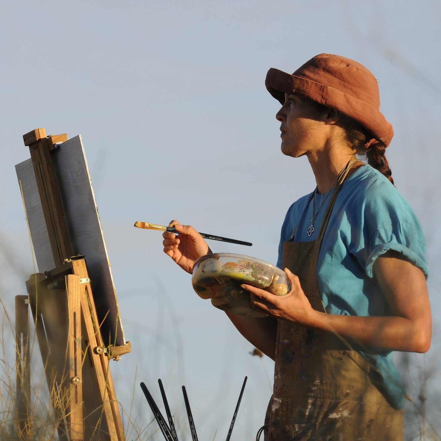 Paint Brush Set, 7 Artist Brushes for Painting with Acrylic, Gouache, Oil and Watercolor. Professional Art Quality on Canvas, Wood, Face and Models. Includes Carrying Case Travel Kit