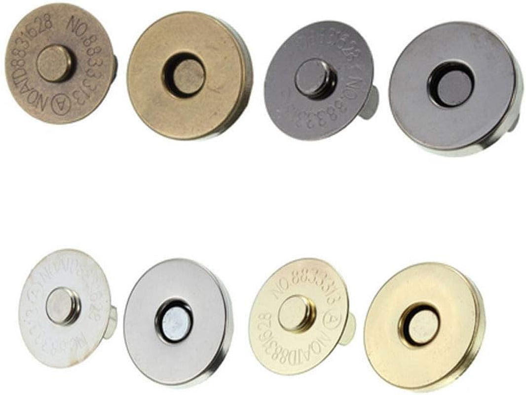 Magnetic Button Clasps Snaps Fastener Clasps for Sewing, Craft, Purses, Bags, Clothes, Leather 40 Sets(18Mm-4 Colors)