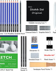 Sketching and Drawing Pencils Set, 37-Piece Professional Sketch Pencils Set in Zipper Carry Case, Drawing Kit Art Supplies with Graphite Charcoal Sticks Tool Sketch Book for Adults Kids
