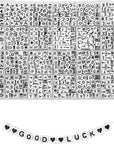 1440Pcs Acrylic Letter Beads White Cube Sorted Alphabet Beads for Jewelry Making, Bracelets, Necklaces, Key Chains (6 X 6Mm)