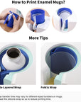 9.8 X 4.7 Inch Silicone Sublimation Mug Tumbler Wrap Blue Insert for Cricut Mug Press Accessories,3 Pieces 3 Thicknesses Suitable for Sublimation Tumblers Cups Mugs Printing