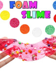 Slime Supplies Kit, 205 Pack Add Ins Slime Kit for Kids Girls Slime Making, Including Foam Balls, Glitter, Fishbowl Beads, Charms, Clear Containers by