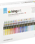 580-48 GEL STICK Set, Artist Pigment Crayons, 48 Unique Colors, Water Soluble, Creamy, and Odorless, Use on Paper, Wood, Canvas and More