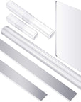 4 Pieces Acrylic Solid Clay Roller Clear Acrylic Sheet Rectangle Shape Backing Board Flexible Polymer Clay Cutters Carbon Steel Blades for DIY Shaping Modelling Sculpting Tools