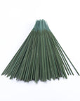 100 Pcs Plastic Floral Stem 6.69 Inch/17Cm, Artificial Flower Rod Flower Stem Wire Making Accessories, DIY Crafts Bouquet Stem Flower Arrangements Decor Supplies (Green - 17 Cm)